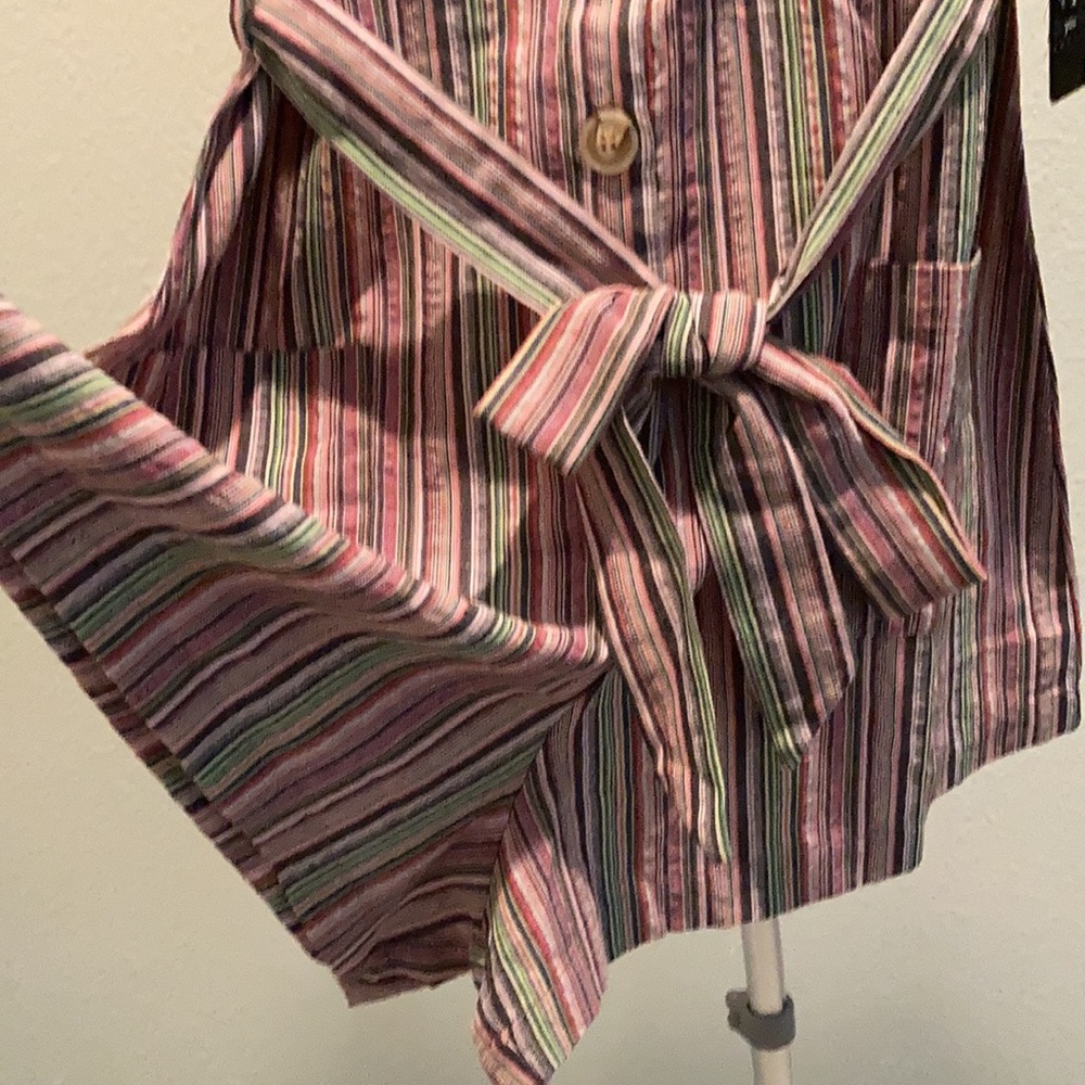 Multi-Colored Linen Jumpsuit - Picture 6 of 7